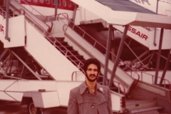 Geneva Airport - Me during Mongo Santamaria Tour Switzerland 1980